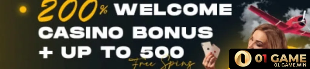 Bonus banner at 01 GAME Casino