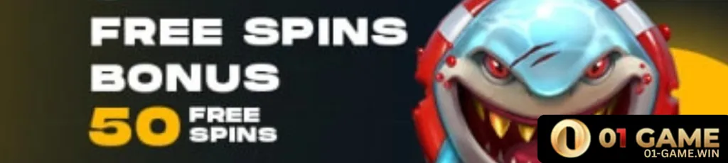 Bonus banner at 01 GAME Casino