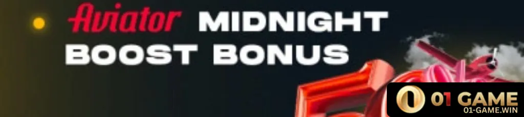 Bonus banner at 01 GAME Casino